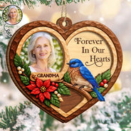 Christmas,Custom Photo,Family,Memorial,Memorial Loved One,Sympathetic,Upload Full Photo - Christmas Memorial Gift - Personalized Custom Photo I'm Always With You 2-Layered Wooden Ornament