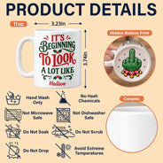 Afro Besties,Christmas,Gift For Bestie,Icon,Sarcastic - Christmas Gag Gift For Bestie, Best Friend, Coworker - Personalized Festive Middle Finger Bottom Print Mug