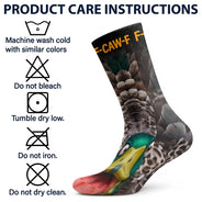 Gift For Yourself, Gifts For Her, Gifts For Him, Humorous, Icon - Funny Gag Gift For Yourself Friends Coworkers - Personalized Chicken Duck Bird F-Caw-F Socks