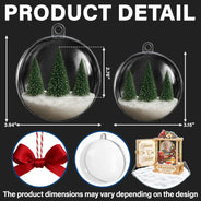 Christmas,Custom Photo,Family,Memorial,Memorial Loved One,Sympathetic,Upload Full Photo - Sympathy Gift For Loss Of Loved One - Personalized Custom Photo Forever In Our Hearts 3D Acrylic Ball Ornament