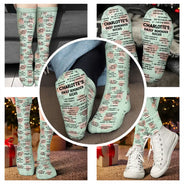 Christmas,Custom Text,Gift For Women,Gift For Yourself,Gifts For Her,Happy,Top Market - Gift For Her, Coworkers, Friends - Personalized Daily Reminder Socks