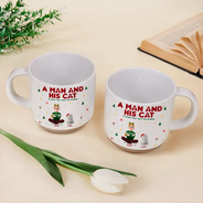 Christmas,Pet Lovers,Playful,Vector - Christmas Gift For Pet Lover - Personalized A Girl And Her Dog Pottery Mug