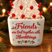 Afro Besties,Christmas,Gift For Bestie,Icon,Sentimental,Top Market - Christmas Gift For Best Friends - Personalized Names Friends Are Tied Together With Heartstrings Stained Glass Christmas Tree