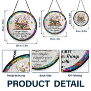 Christmas,Cozy,Reading,Gift For Yourself,Icon - A New Chapter Begins - Personalized Stained Glass Window Hanging Suncatcher
