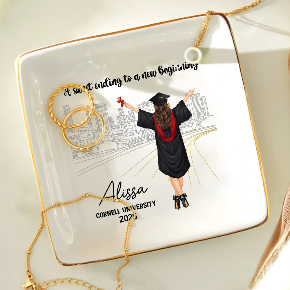 A Sweet Ending To A New Beginning - Personalized Ring Dish
