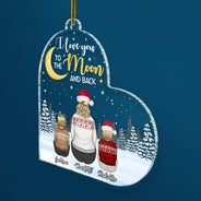 Grandma To The Moon And Back - Christmas, Gift For Grandkids, Kids - Personalized Custom Shaped Acrylic Ornament