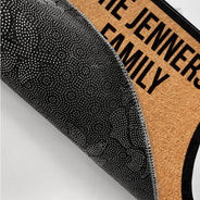 Flat Art Custom Family Name - Gift For Family - Personalized Doormat