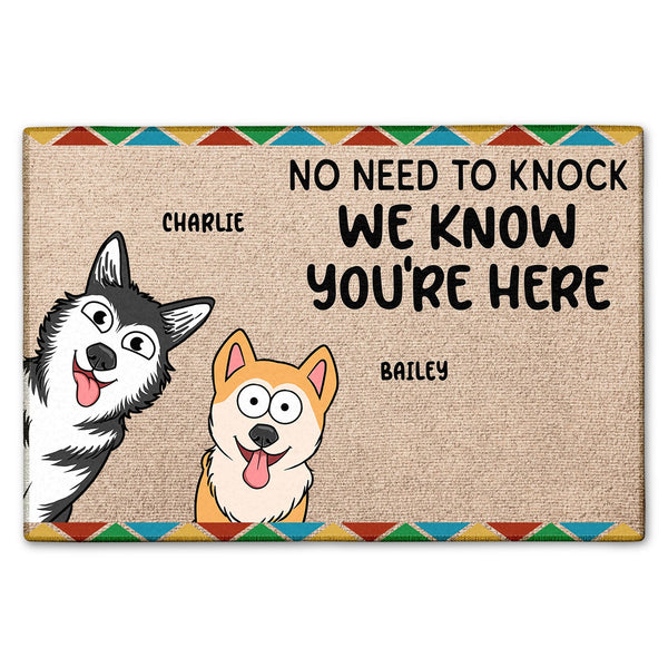 Pets No Need To Knock - Gift For Pet Lovers - Personalized Doormat
