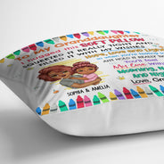 When You're Feeling Low Just Hold It Tightly - Gift For Granddaughter, Grandson, Kids - Personalized Pillow