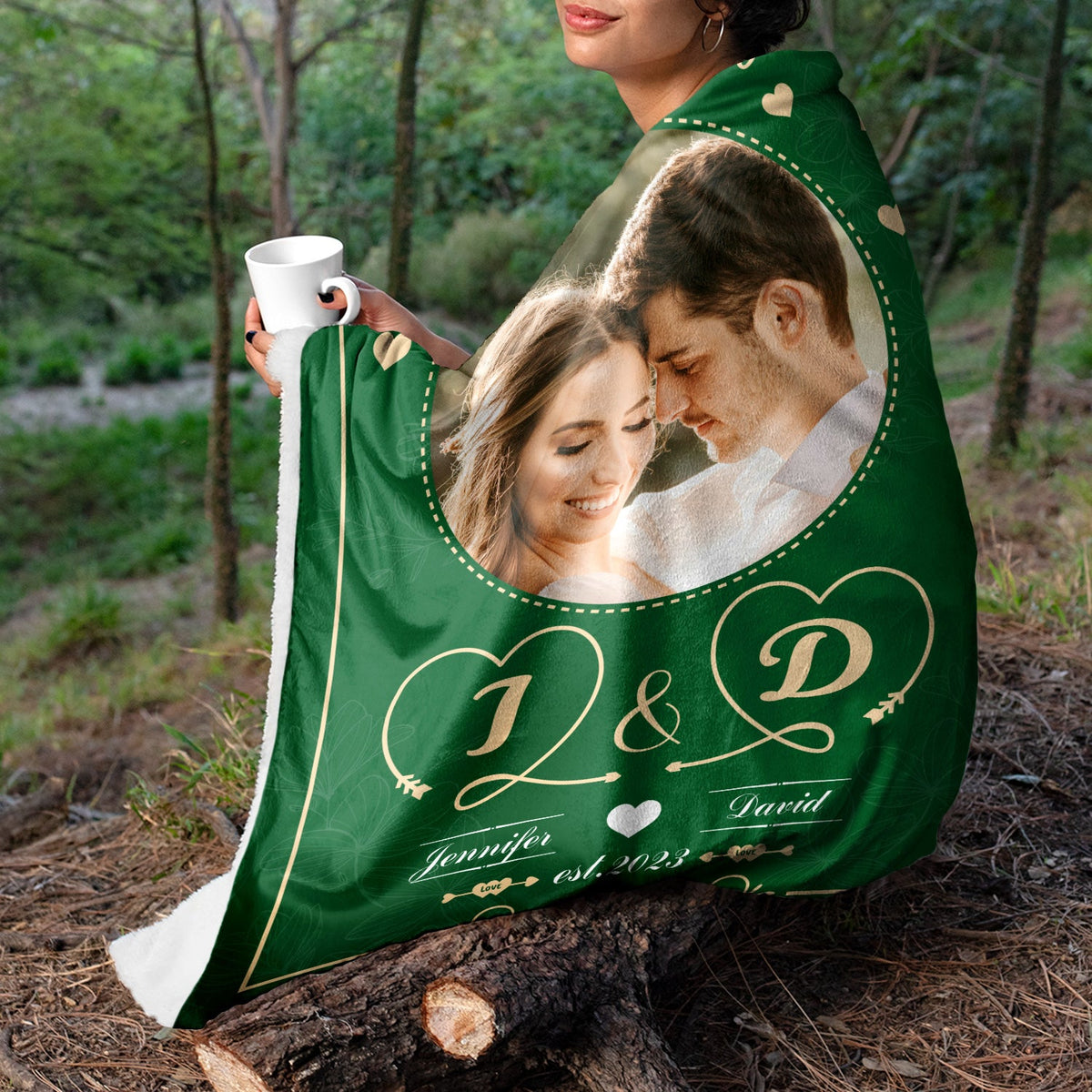 Custom Photo I Love You - Loving Gift For Couples - Personalized Fleece Blanket, Sherpa Blanket