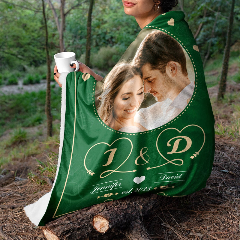Custom Photo I Love You - Loving Gift For Couples - Personalized Fleece Blanket, Sherpa Blanket
