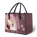 Custom Photo Dog Cat Mom - Gift For Cat Mom, Dog Mom, Pet Lovers - Personalized Leather Bag