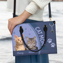 Custom Photo Dog Cat Mom - Gift For Cat Mom, Dog Mom, Pet Lovers - Personalized Leather Bag