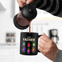 First Dad Now Grandpa Handprints - Personalized Black Mug