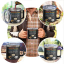 Dog Dad Thank You For Being My Dad - Personalized 14oz Stainless Steel Tumbler With Handle