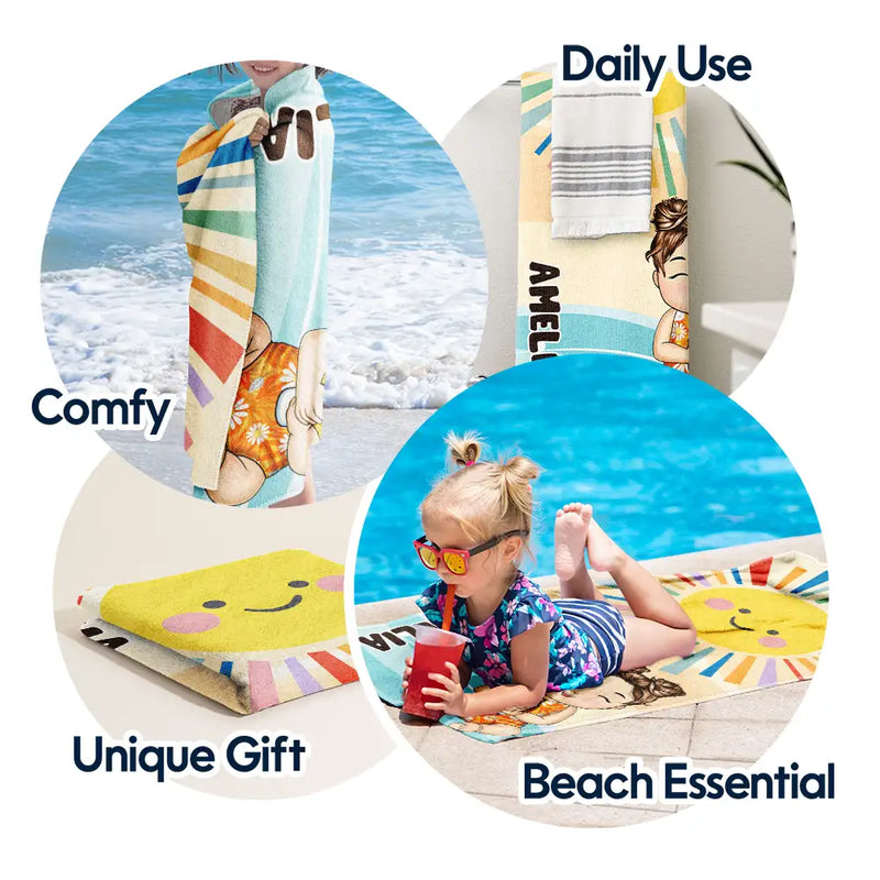 Summer Kids - Personalized Beach Towel