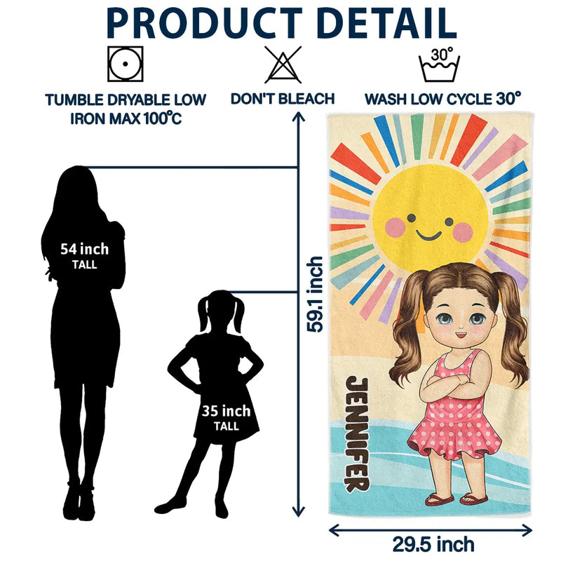 Summer Kids - Personalized Beach Towel