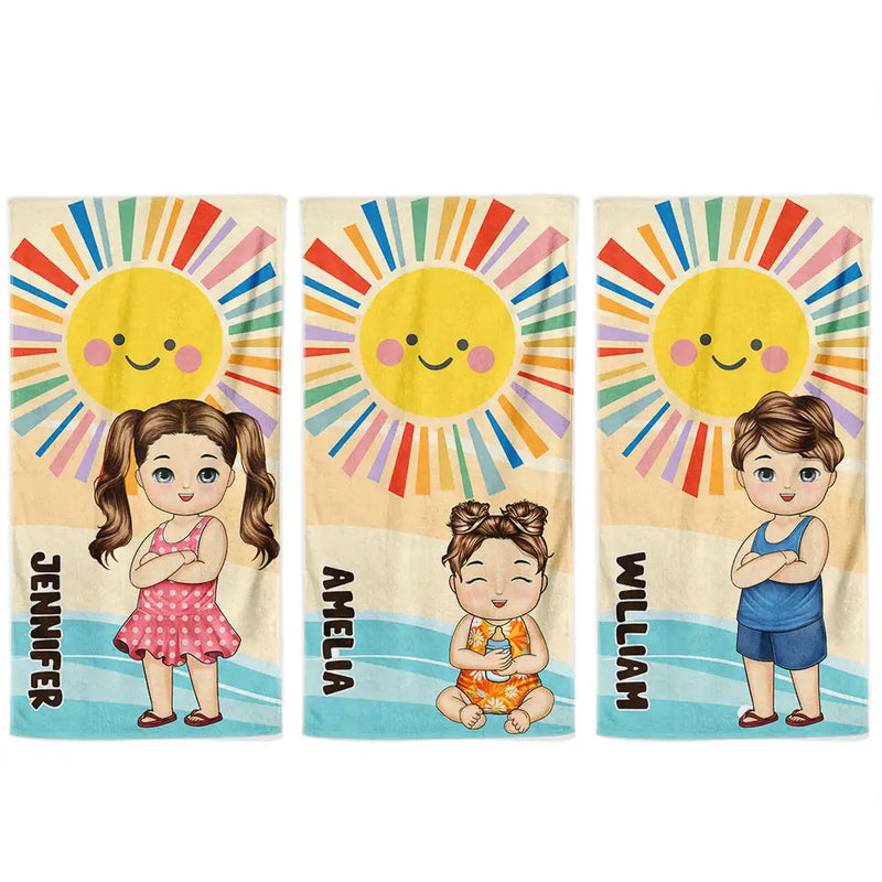Summer Kids - Personalized Beach Towel