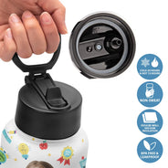 Custom Photo Letter School Kid - Personalized Kids Water Bottle