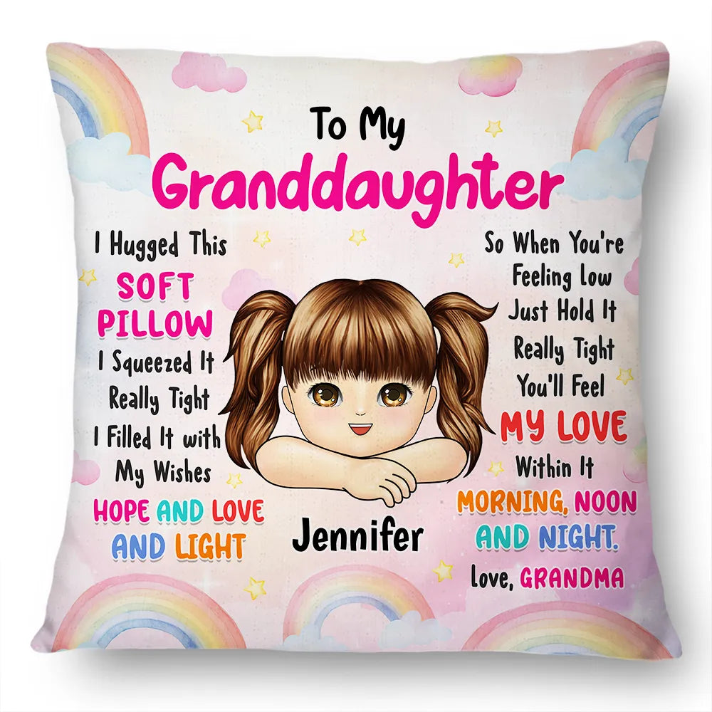 Granddaughter Grandson Hugged This Pillow - Personalized Pillow