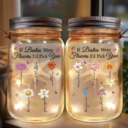 If Besties Friends Were Flowers I'd Pick You - Personalized Mason Jar Light