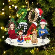 Christmas Family Sitting 2024 - Personalized Cutout Acrylic Ornament