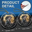 Custom Photo Memorial Pet Forever Loved - Personalized Circle Glass Ornament