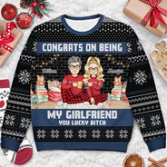 Gift For Couples,Gift For Husband,Gift For Wife,Gift For Boyfriend,Gift For Girlfriend - Christmas Congrats On Being My Husband - Personalized Unisex Ugly Sweater