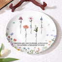 Gift For Bestie,Old Best friends,Happy - Birth Flower Grow An Old Friend - Personalized Ceramic Plate
