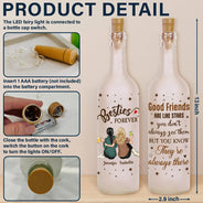 Gift For Bestie - Good Friends Are Like Stars - Personalized Bottle Light
