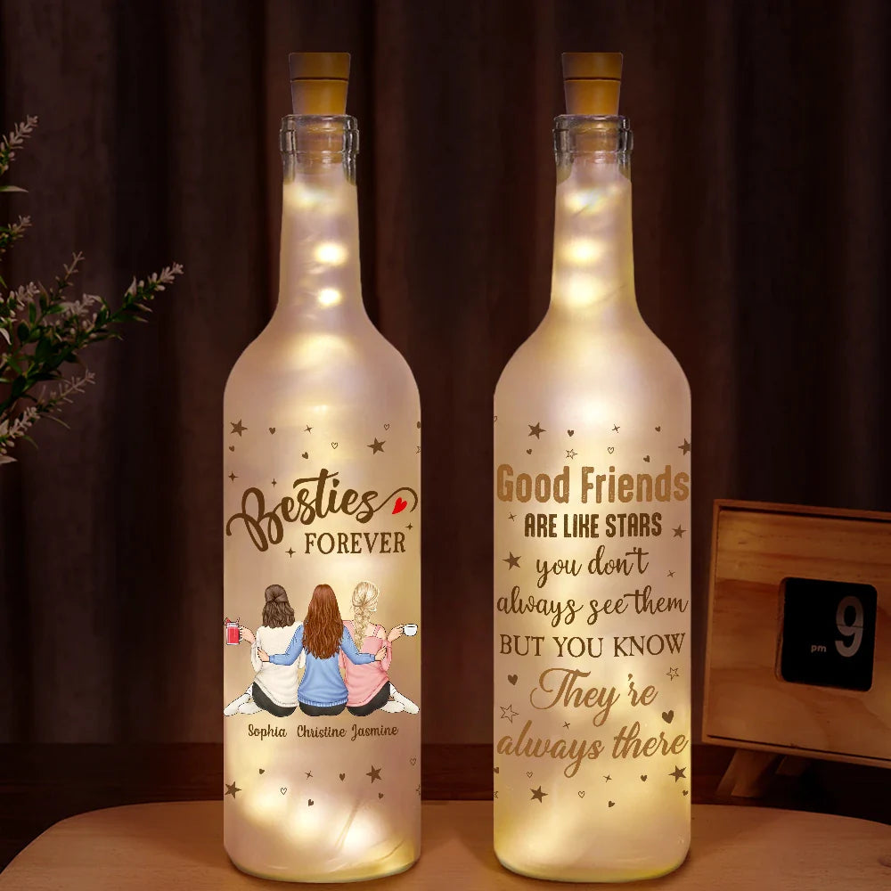 Good Friends Are Like Stars - Personalized Bottle Light