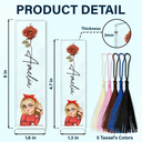 Reading,Gift For Yourself,Gift For Women,Happy - Birth Month Flower Reading Girl - Personalized Acrylic Bookmark