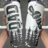 Gift For Father,Dad,Children - Dad The Man The Myth The Lengend Hand Punch - Personalized Engraved 40oz Tumbler