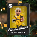 Gift For Yourself,Gift For Women,Gift For Men,Christmas,Happy,Football - 3D Effect Football Player Toy Box - Personalized Custom Shaped Acrylic Ornament