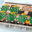 Gifts For Colleagues,Happy - 3D Effect Dumpster Fires Putting Out Work Fires Together - Personalized Custom Shaped Acrylic Plaque