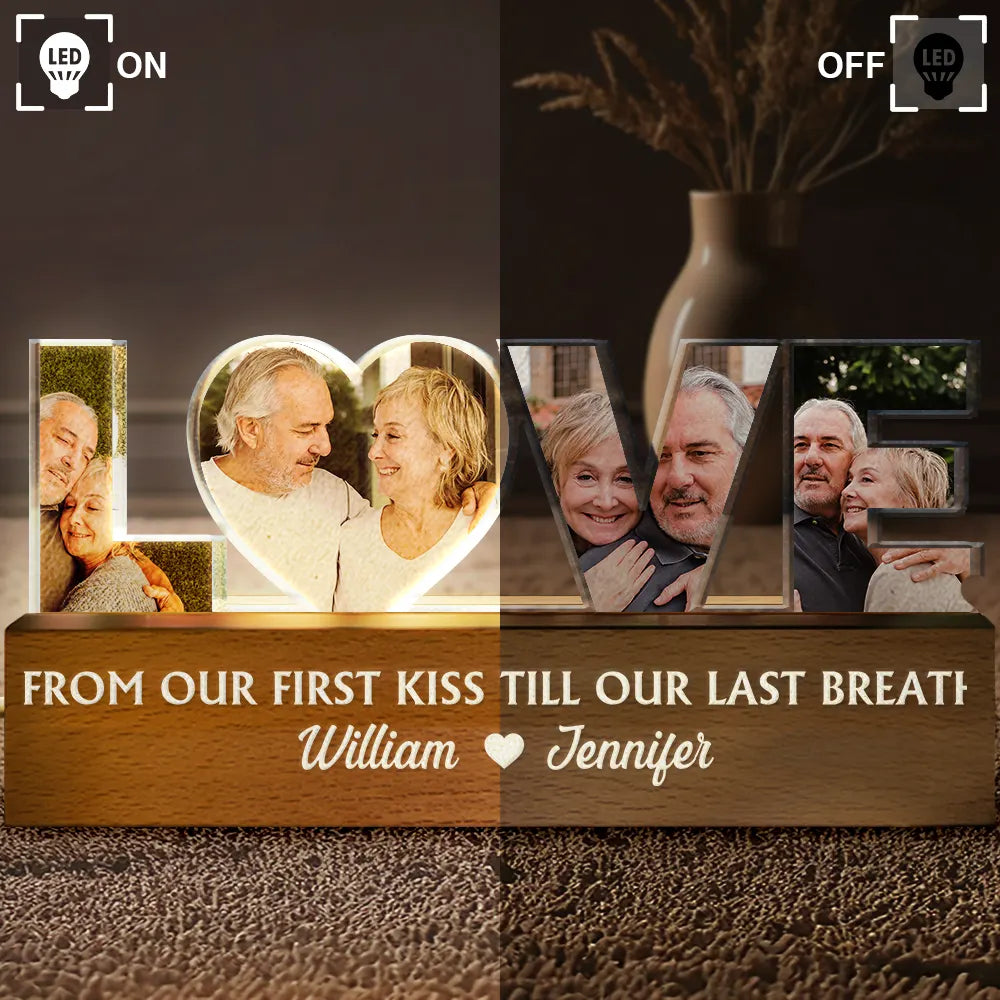 Old Couples,Gift For Husband,Gift For Wife,Gift For Boyfriend,Gift For Girlfriend,LGBT,Love,Custom Photo - Custom Photo Love You To The Moon And Back - Personalized Custom Shaped LED Light