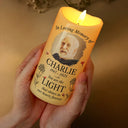 Sad,Memorial,Gift For Grandparents,Gift For Sibling,Family,Parents,Pet Lovers - Custom Photo You Are The Light That Shines Our Heart Forever Memorial - Personalized Flameless LED Candle