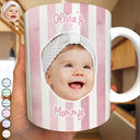 Custom Photo,Gift For Mother,Gift For Grandma,Happy - Custom Photo Baby Face This Mom Grandma Belongs To - Personalized White Edge-to-Edge Mug