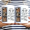 Gift For Couples,Gift For Husband,Gift For Wife,Gift For Girlfriend,Gift For Boyfriend,Love,Old Couples - Custom Photo If I Had My Life To Live Over Again Couple - Personalized White Edge-to-Edge Mug