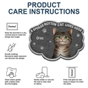 Pet Lovers,Dog Lovers,Cat Lovers,Family,Happy,Top Market - Faux Embroidery Effect Spoiled Rotten Dogs Cats Live Here - Personalized Custom Shaped Doormat