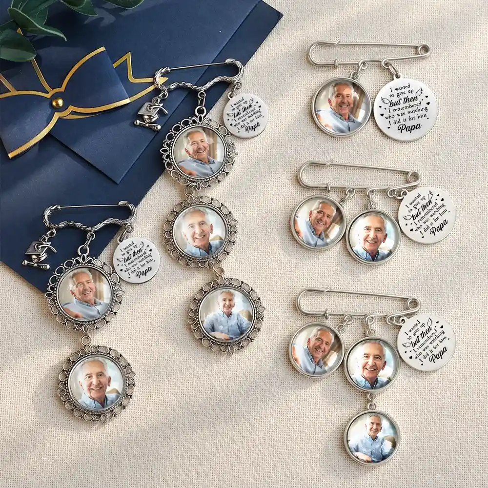 Custom Photo Graduation I Remembered Who Was Watching - Personalized Graduation Tassel Pin