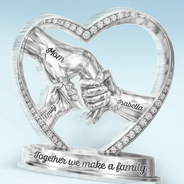 Gift For Mother,Gift For Grandma,Happy,Icon - Mom Grandma Holding Hands 3D Effect - Personalized Custom Shaped Acrylic Plaque