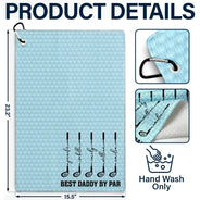 Gift For Father,Gift For Grandpa,Golf,Happy,Icon - Best Dad Grandpa By Par Golf Clubs - Personalized Golf Towel