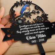 Memorial,Family,Sad,Icon,Sentimental - Those We Love Walk Beside Us Every Day - Personalized Metal Garden Stake