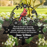 Memorial,Family,Sad,Icon,Sentimental - Those We Love Walk Beside Us Every Day - Personalized Metal Garden Stake
