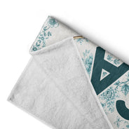 Graduation,Gift For Women,Gift For Bestie,Top Market,Non-Eng,Warp Text,Adorable - School Pennant Flag Summer Graduation Chinoiserie Toile - Personalized Beach Towel
