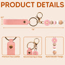 Gift For Yourself, Gift For Women, Reading, Adorable, Icon - Books Birth Month Flower - Personalized Leather Beaded Keychain