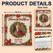 Christmas,Custom Photo,Family,Memorial,Memorial Loved One,Sympathetic,Upload Full Photo - Christmas Memorial Gift For Loss Of Loved One - Personalized Custom Photo Photo & Name Christmas In Heaven Chair Back Cover