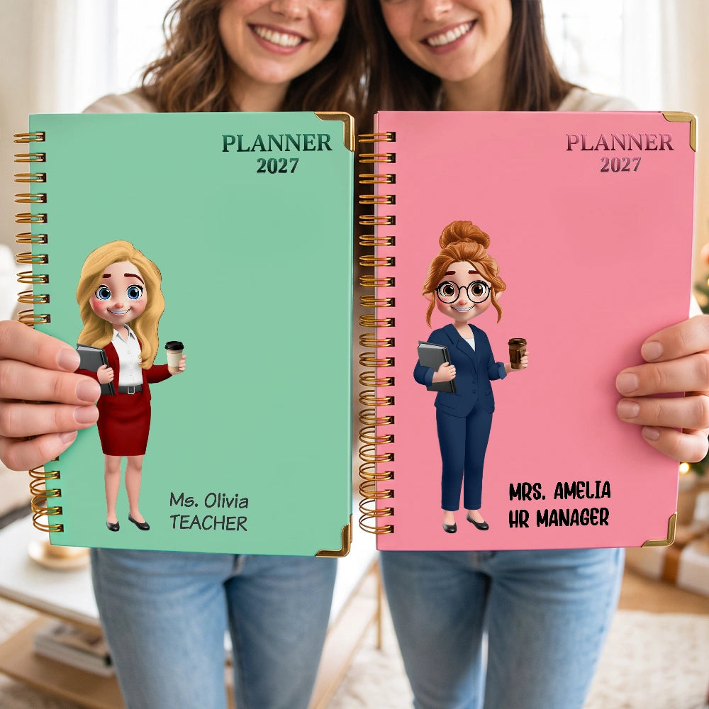 Confident,Gift For Colleagues,Top Market,Vector - Gift For Coworker, Teacher, Boss - Personalized Character With Name Journal