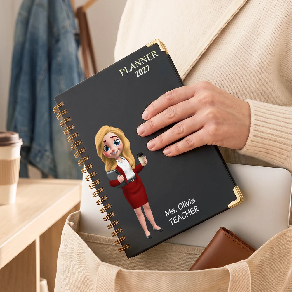 Confident,Gift For Colleagues,Top Market,Vector - Gift For Coworker, Teacher, Boss - Personalized Character With Name Journal